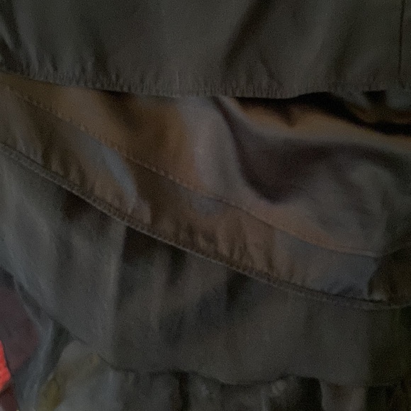 Lafayette 148 Silk Black Semi Sheer Overlay Layered crinkle Tunic Top Dress - 10 - Picture 9 of 12